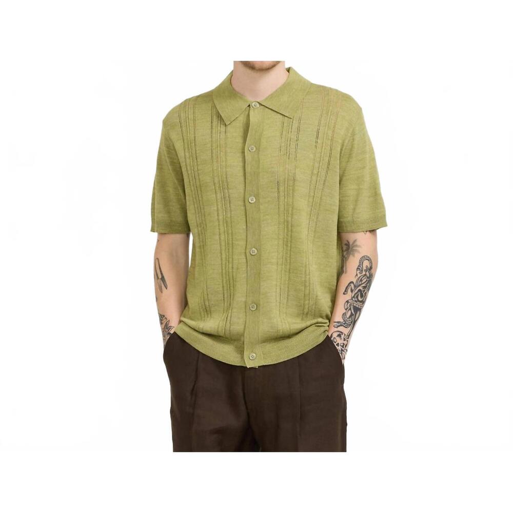 NEW NN07 thor short sleeve cardigan in evergreen